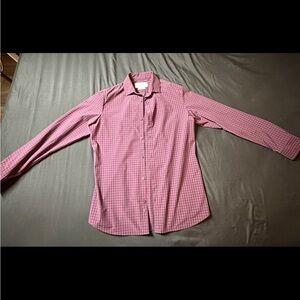 Men's Burgundy Checkered Shirt